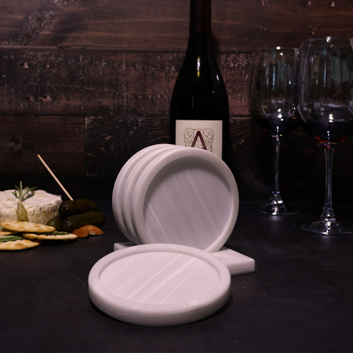 Customizable Corian Coaster Set - Table Protectors, Unique Gift Idea