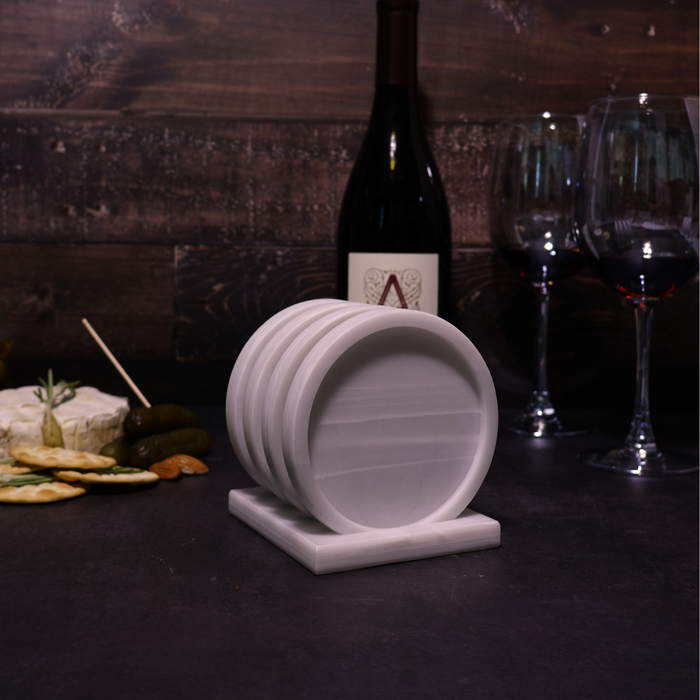 Customizable Corian Coaster Set - Table Protectors, Unique Gift Idea