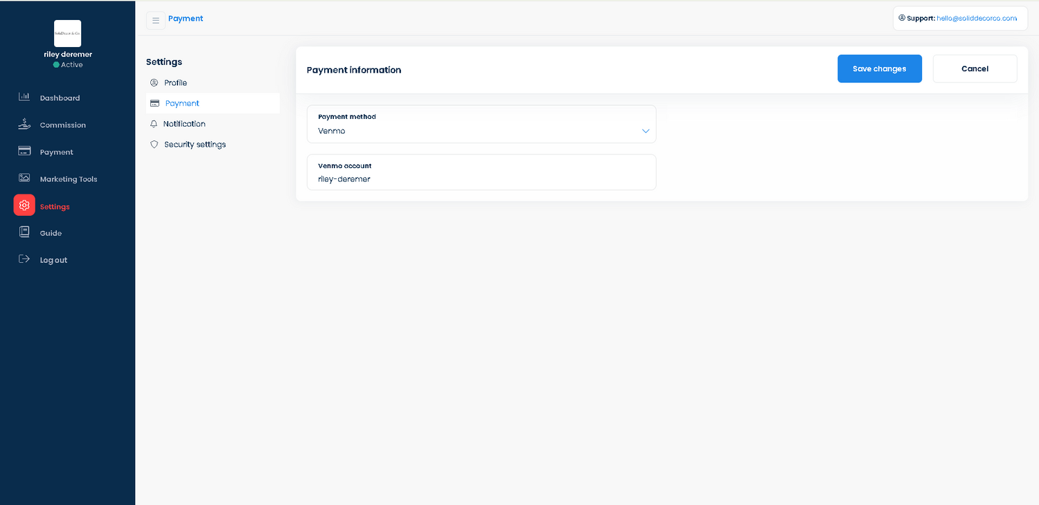 Add Payment Method And Save Changes