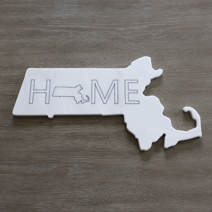 Corian Massachusetts Wall Decor - Custom Home State Cutout, Decor For Minimalist