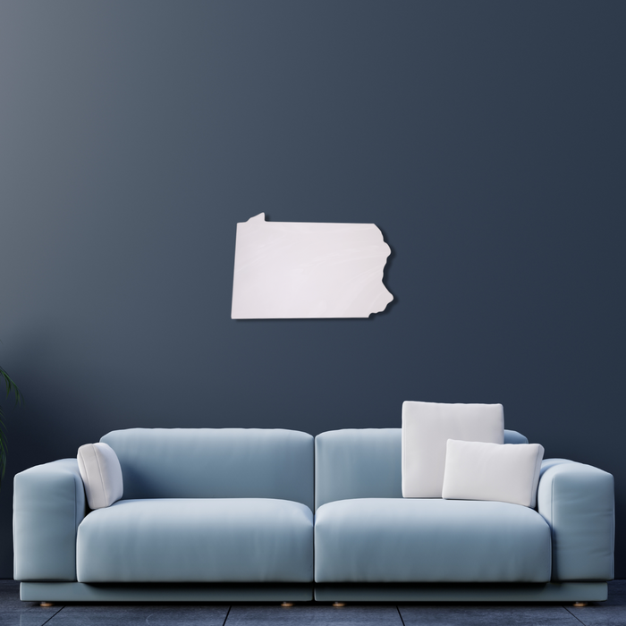 Corian Pennsylvania Wall Decor - Home State Cutout, Custom Decor For Minimalist
