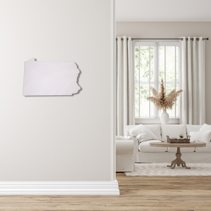 Corian Pennsylvania Wall Decor - Home State Cutout, Custom Decor For Minimalist