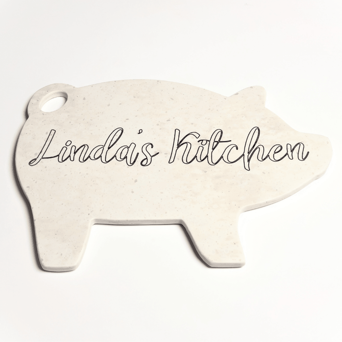 Solid Surface Cutting Board - Pig - Supreme Magnolia - SolidDecor & Co.