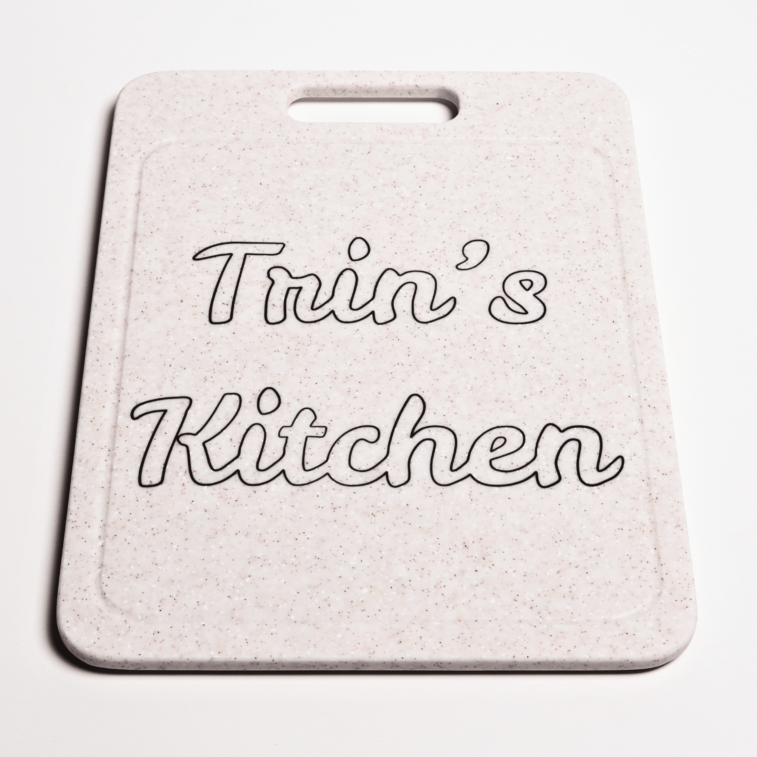 Solid Surface Cutting Board - Rectangle - Tapioca Pearl - SolidDecor & Co.