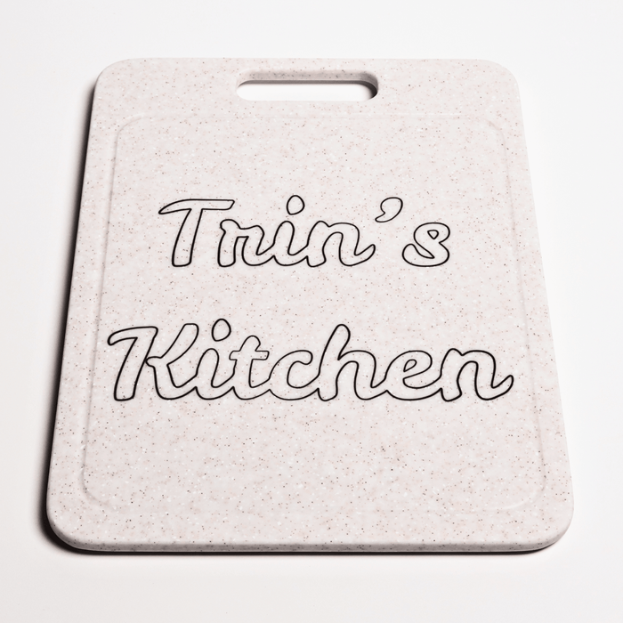 Solid Surface Cutting Board - Rectangle - Tapioca Pearl - SolidDecor & Co.